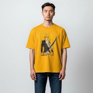 Ripple Junction Yellow Anime Graphic Tee